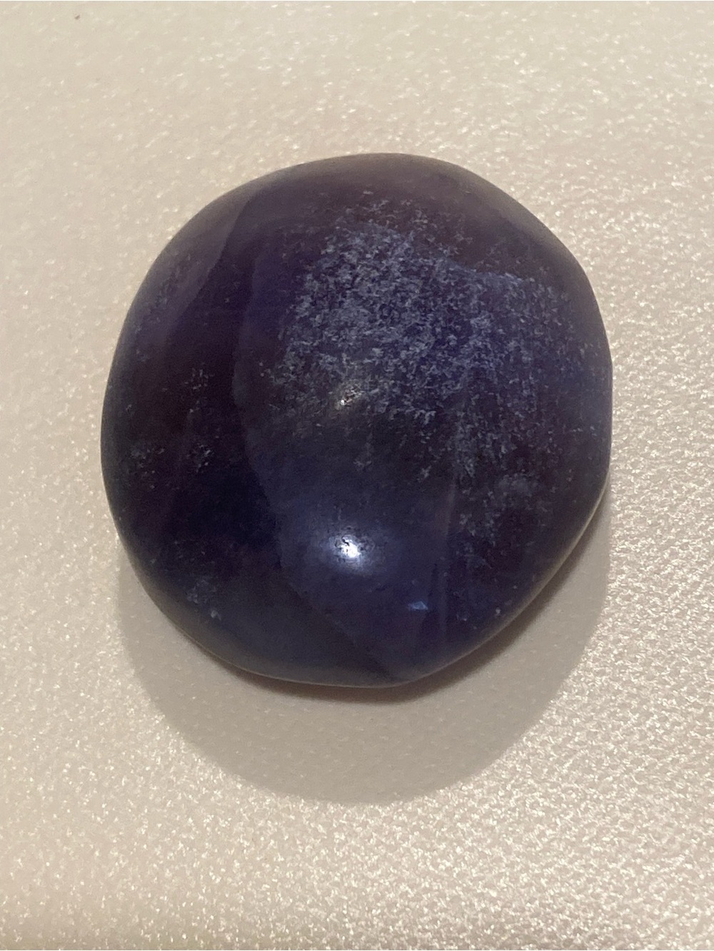 Deep Purple Fluorite Palm Stone Polished Gemstone - Picture 6 of 8